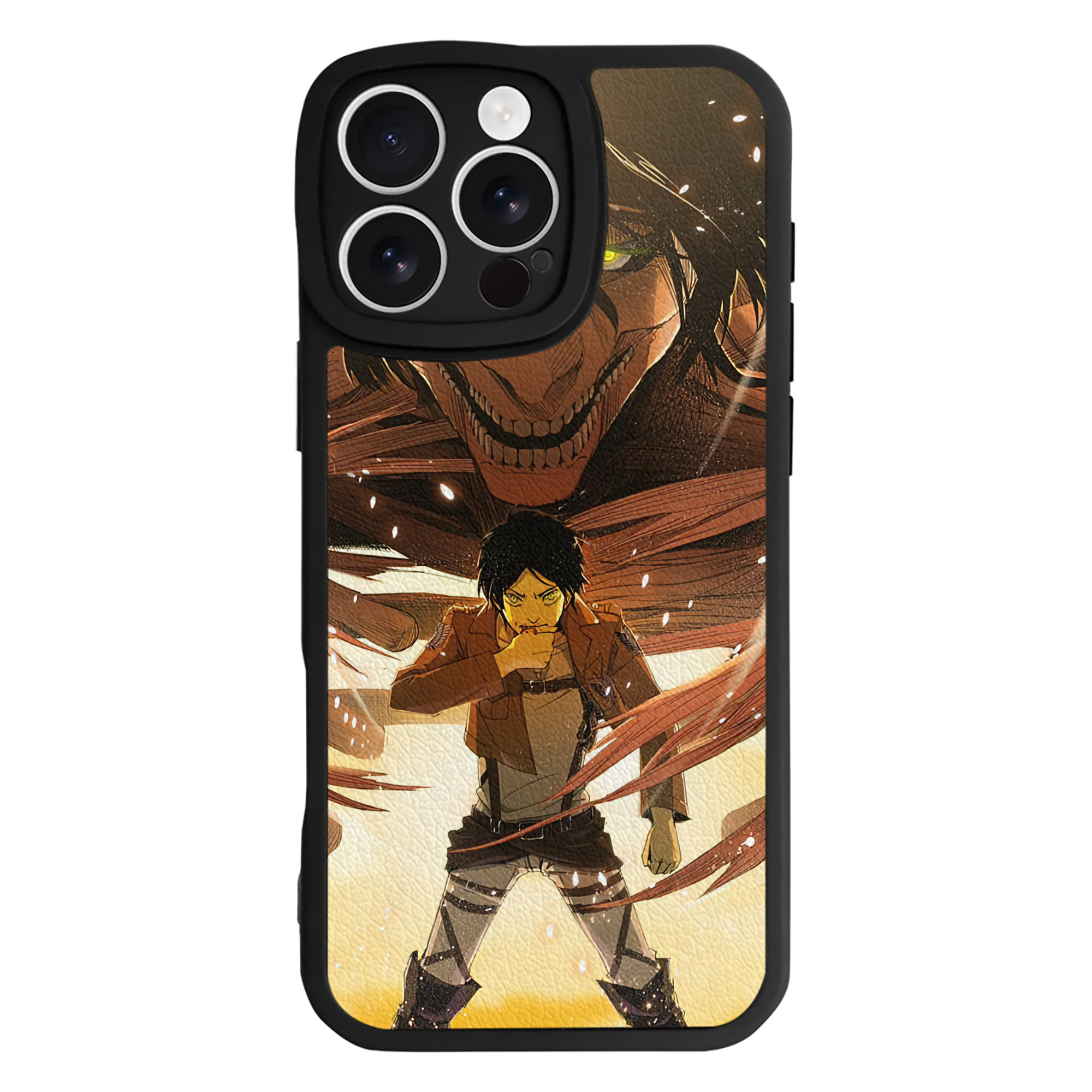 （画像用） 進撃の巨人 Attack on Titan 【iPhone 16シリーズ対応】シリコンスマホケース（レザー調） 材質：シリコン